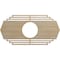 Ekena Millwork Chrysler Wood Fretwork Pierced Ceiling Medallion, Hickory, 36"W x 18"H x 9 1/2"ID x 1/4"T CMWP36X18X0250CSHI - alternate 1